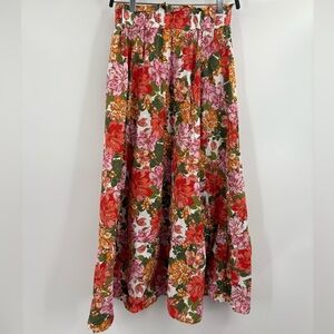 Zingara Swimwear Floral Vibrant Beach Pink Flowing Y2K Bohemian Size Small 26